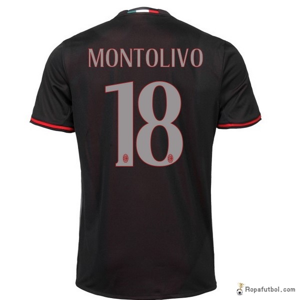 Camiseta AC Milan Replica Primera Ropa Montolivo 2016/17 Negro